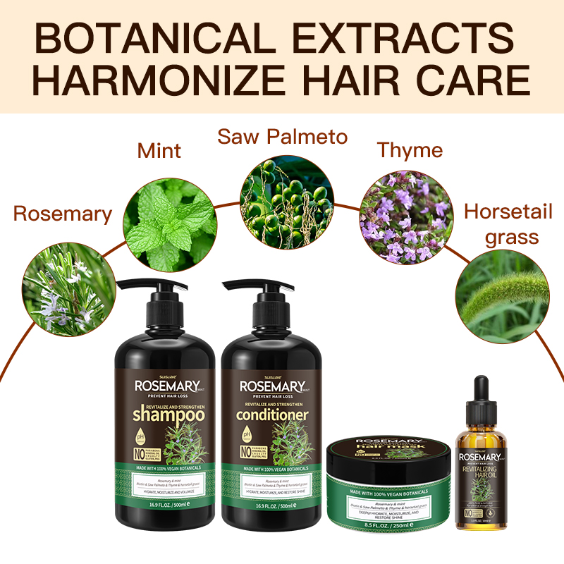 OCCA Factory Oem Natural Organic Custom Vegan Hair Loss Rosemary Mint Tea Tree Oil Hair Growth Shampoo And Conditioner Set