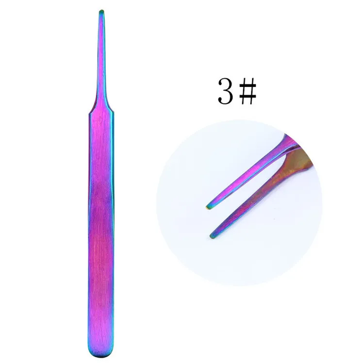 Good Quality Nail Stone Picking up Tweezers Style 3