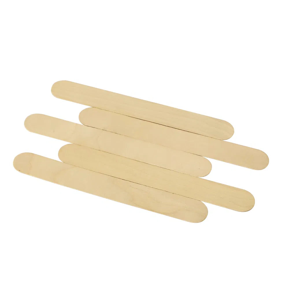Natural Wood Popsicle Stick for Waxing DIY Wood Crafts Hair Removal and Waxing Supplies Paint Stirrer
