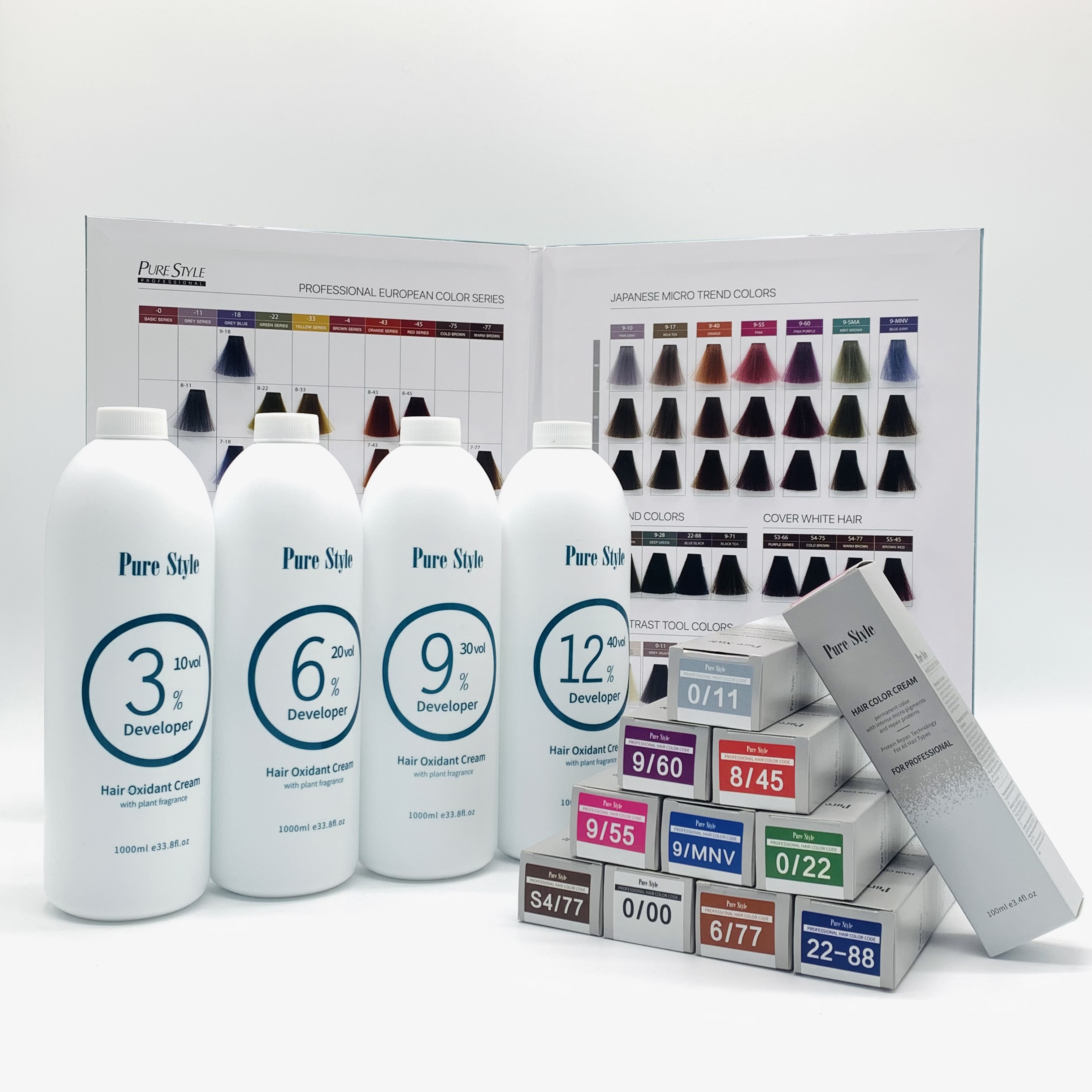 PureStyle Professional Salon Use Hair Dye Wholesale Low Ammonia Permanent Hair Color Cream OEM/ODM Cosmetic Products