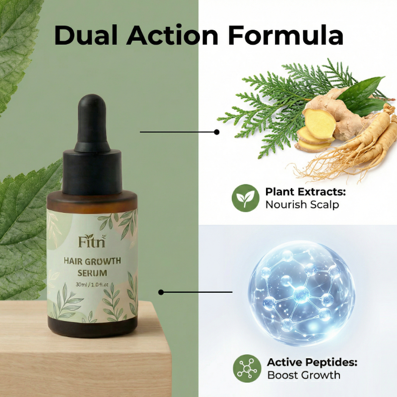Customized Organic Squalane Nourishing Fast Hair Growth Regenerative Serum 2-IN-1 Formula Universal Hair Care Essence Oil