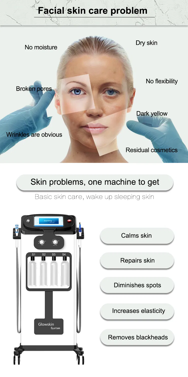 Professional 6 in 1 Blackhead Removal Deep Skin Cleaning Face Lifting Facial Microdermabraion Skincare Facial Machine