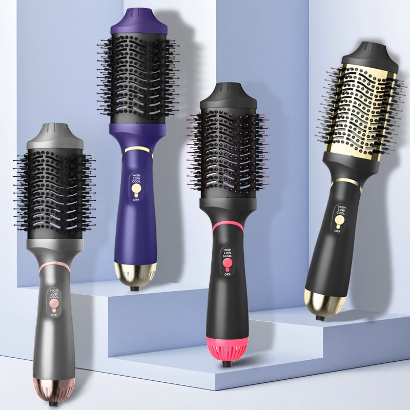 Professional 1000W Hot Ceramic 3 In 1 One Step Blow Hair Dryer Straightener And Styler Rotary Volumizer Electric Hot Air Brush