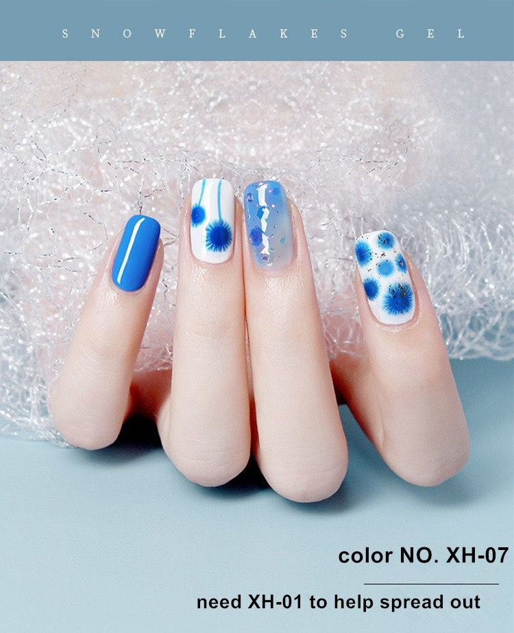 Beat Girls OEM Wholesale Long-Lasting Clear Snowflake UV Nail Gel Polish Beauty Product for Nail Salon