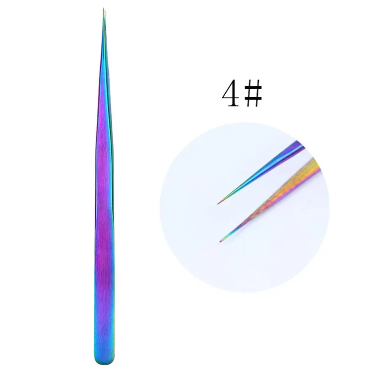Good Quality Nail Stone Picking up Tweezers Style 4