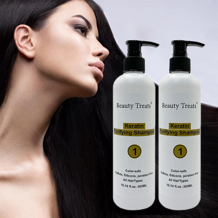 Organic Keratin Argan Oil Anti-Dandruff Shampoo Oily Salon Use Deep Cleaning Smoothing Color-Protection Vegan Silicone-Free