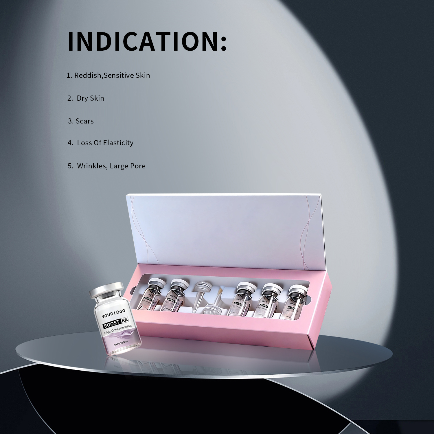 High Concentration PDRN Peptides Oilgopeptide Retional Facial Serum Improve Age Lines Pore Shrinking Hydrating Serum SPA Salon