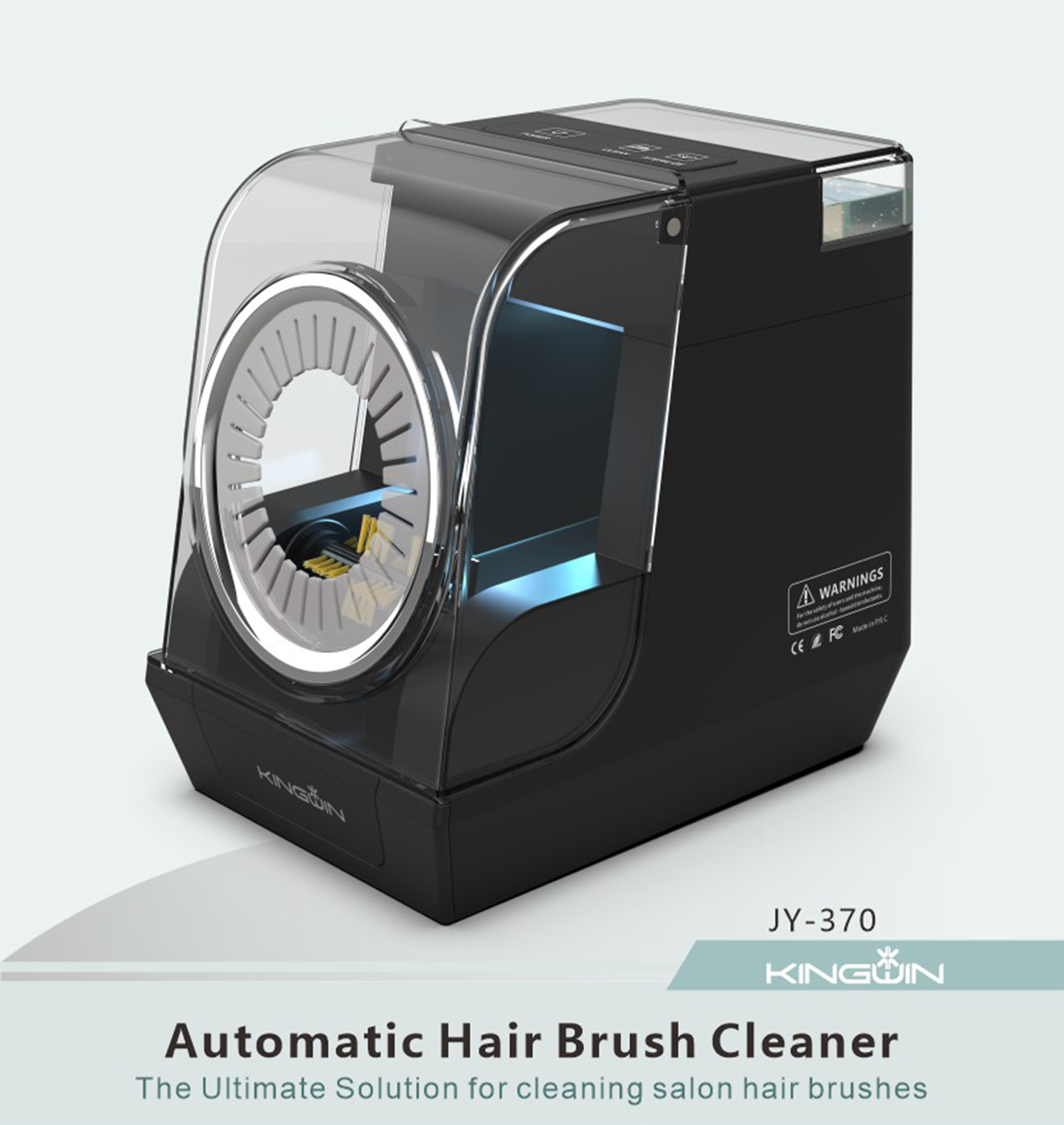 Automatic Hair Brush Cleaner Front Display