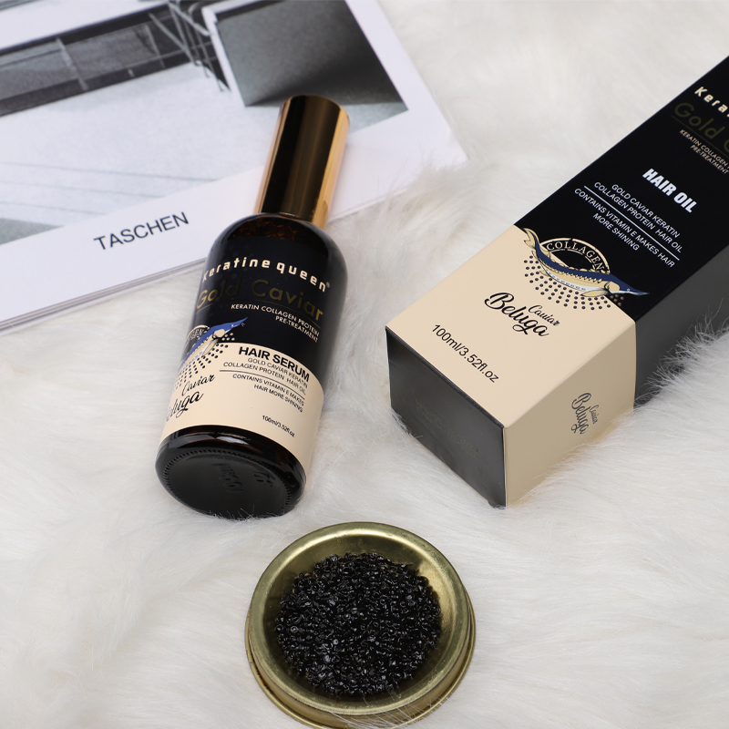 Hair Loss Caviar Hair Care Set Organic Black Gold Caviar Shampoo Conditioner Oil-Control Refreshing Products for Salon