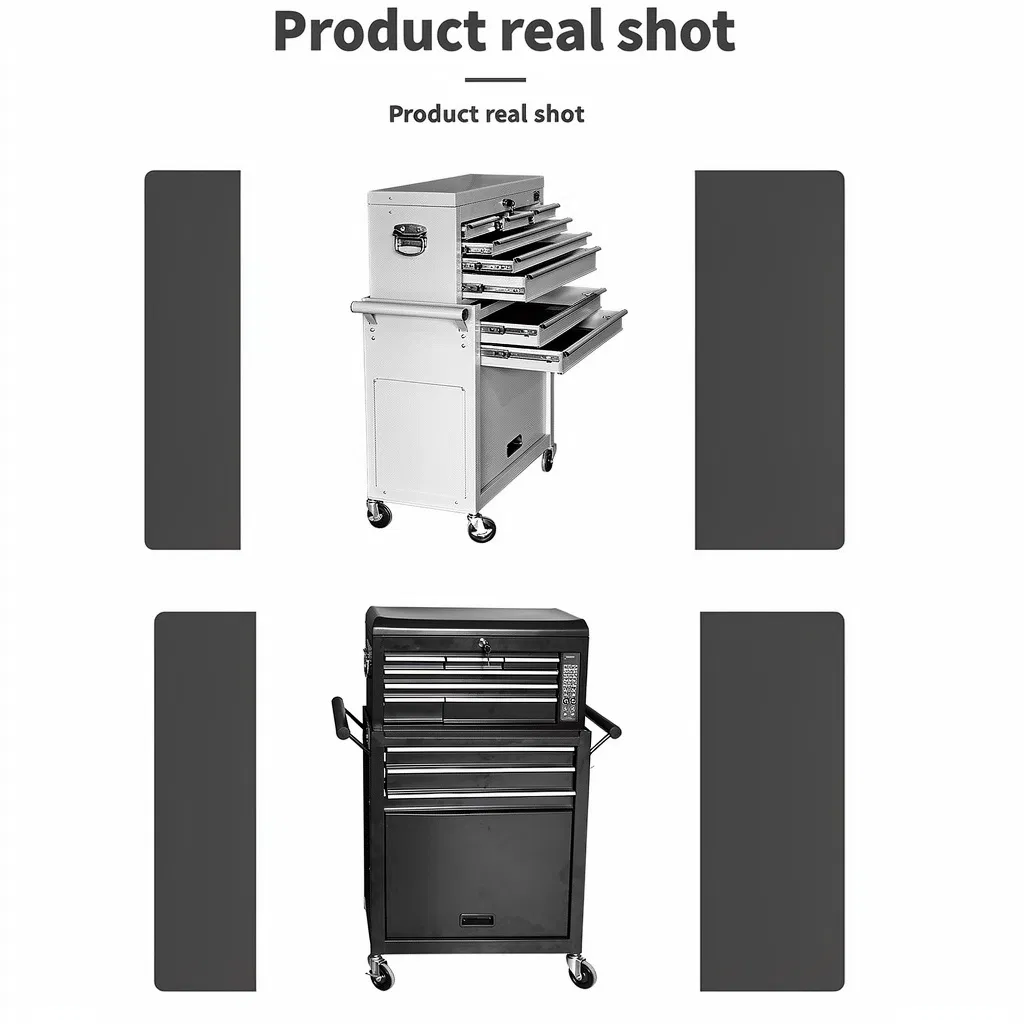 Professional Rolling Barber Station with Lockable Casters