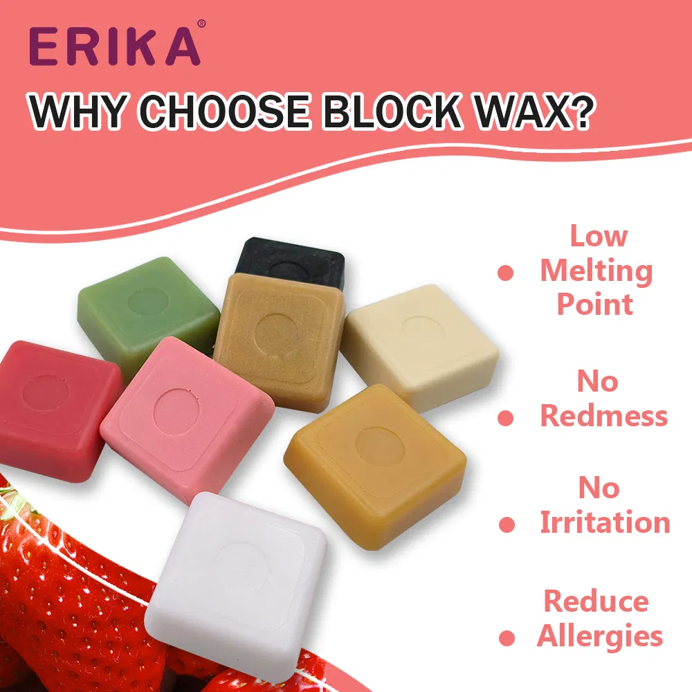 Factory Supply Hot Tablets Painless Hair Removal Blocks for Bikini Line Waxing Non-Strips Depilatory Wax Strawberry 500g