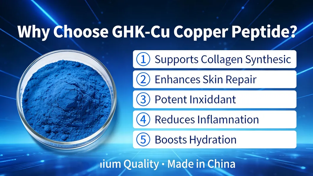 Premium Ghk-Cu Tripeptide for Advanced Skincare, Professional Cosmetic Ingredient