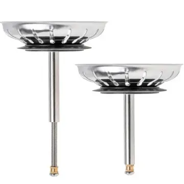 Adjustable kitchen sink strainer and plug