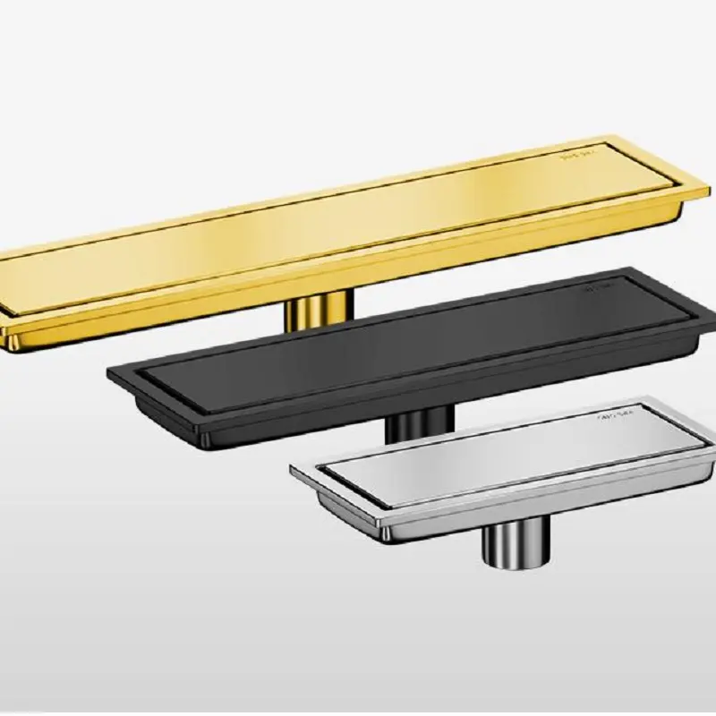 High-Quality Customize Size New Design Linear Floor Drain Tile Insert Long Shower Drainer Transverse Horizontal SS304 for Bathroom Factory, Supplier