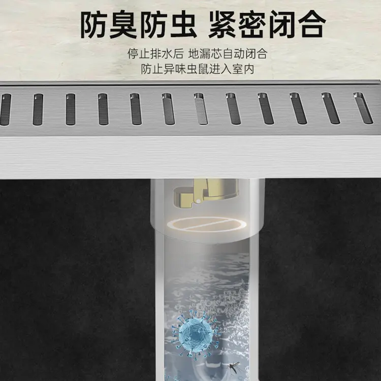 Wholesale Bathroom Line floor drain ,Aluminum alloy long floor drain DIY Length floor drain Factory, Suppliers