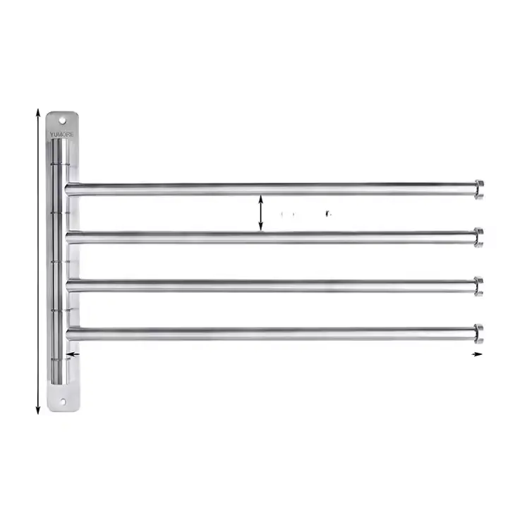 China Bathroom stainless steel rotary heating folding towel rack Factory, Supplier