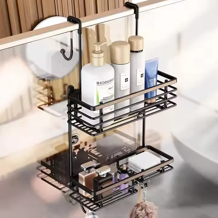 China Bathroom Kitchen Over The Door Hanging Stainless Steel Shower Caddy Factory, Suppliers