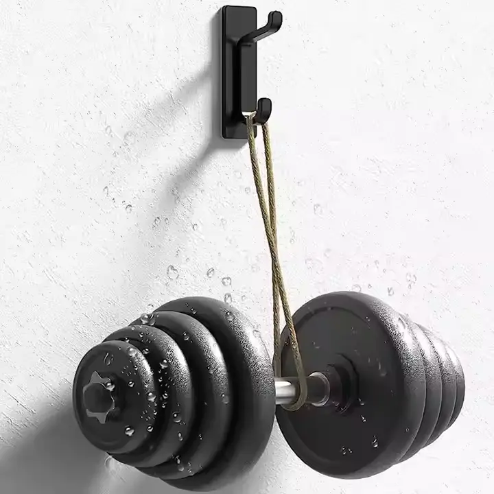 China Black wall hanger Shower kitchen Heavy duty towel hanger glue hook Manufacturer, Suppliers
