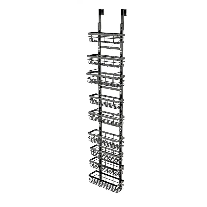 China Kitchen door 9-tier hanging shelf wall-mounted storage rack Manufacturer, Factory