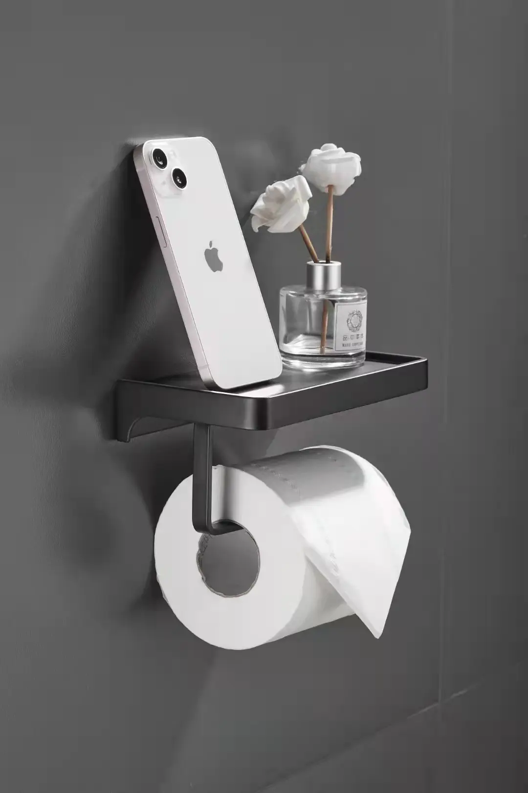 Wholesale Black Nail Free Kitchen Paper Towels Cling Film Toilet Paper Holder Manufacturer, Factory