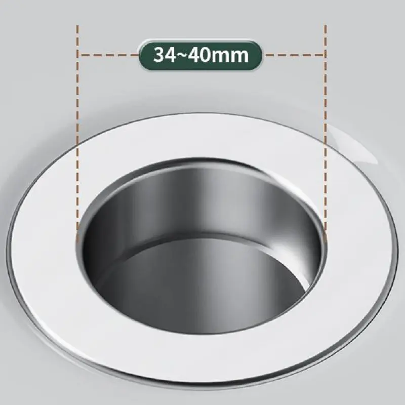 High-Quality Press type 304 stainless steel filter washbasin water plug floor drain hair catcher Factories, Suppliers