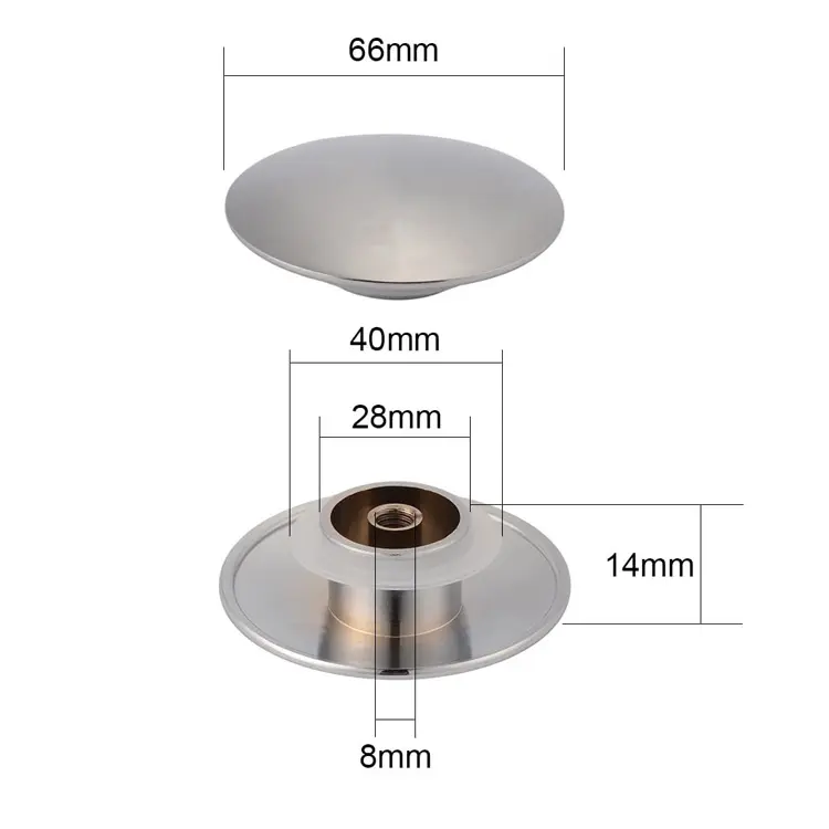 66mm Pop Up Sink Stopper Detail 1