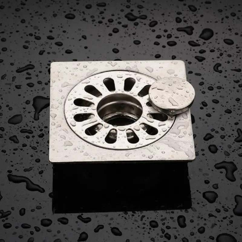 Wholesale Stainless steel floor drain core thickened square 10*10cm shower bug proof water drain cover Factories, Supplier