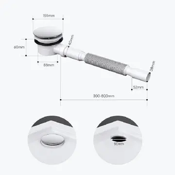 Bathroom accessories 155mm deodorant sink drain