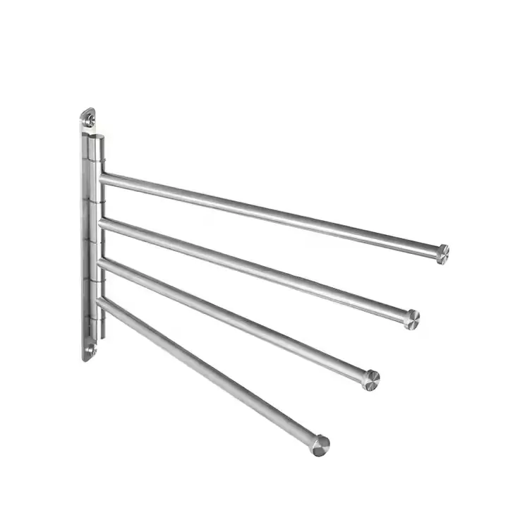 China Bathroom stainless steel rotary heating folding towel rack Factory, Supplier