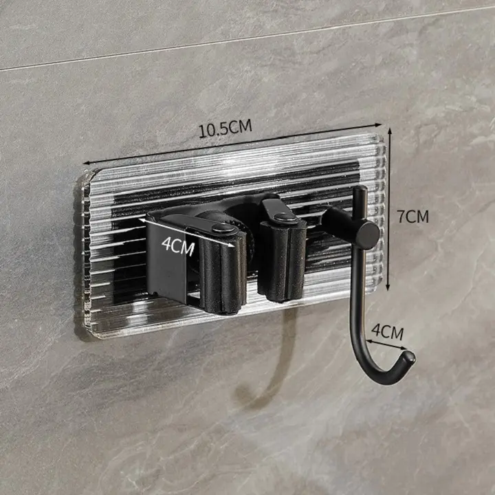 Wholesale acrylic fixed hanger storage wall hanging free mop rack hook Manufacturer, Suppliers