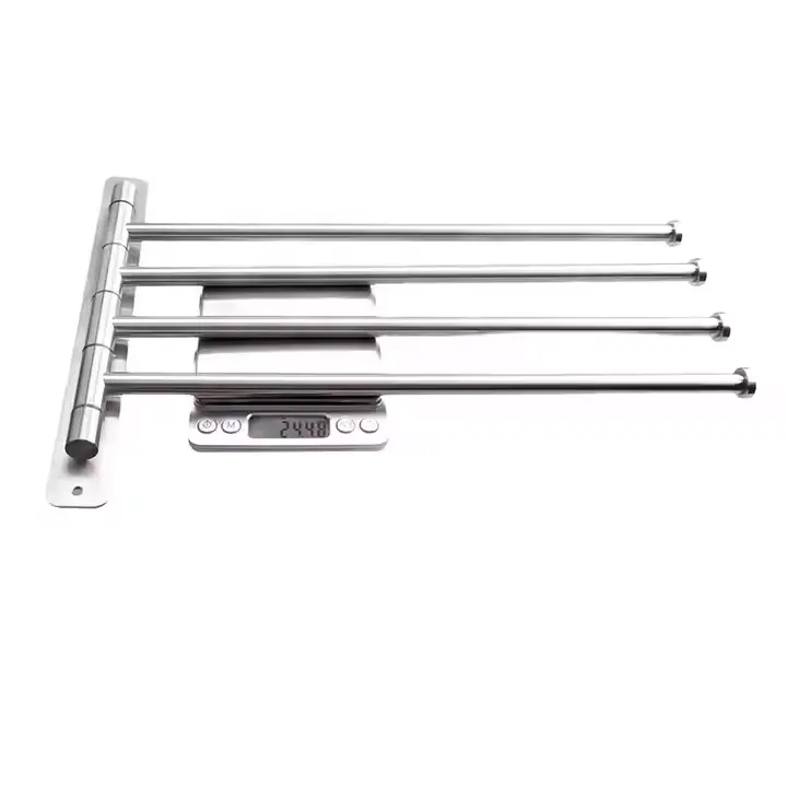 China Bathroom stainless steel rotary heating folding towel rack Factory, Supplier