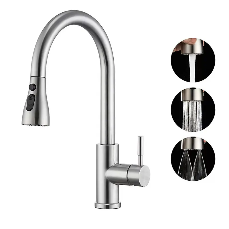 Wholesale Stainless Steel Water Tap Kitchen Taps Pull Out  Sink Faucets Manufacturer, Manufacturers