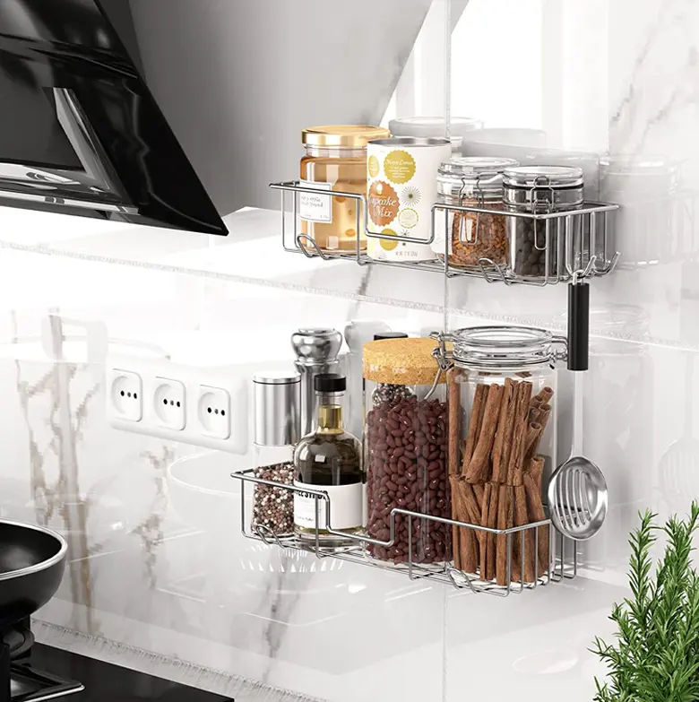 China Bathroom shower rack with hooked storage rack Manufacturer, Suppliers