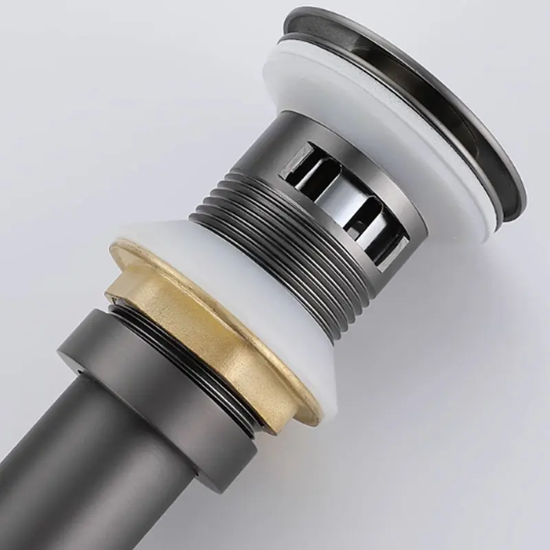China Bathroom Sink Wash Basin Push Down Pop-Up Drain Filter Sink Stopper Factory, Suppliers