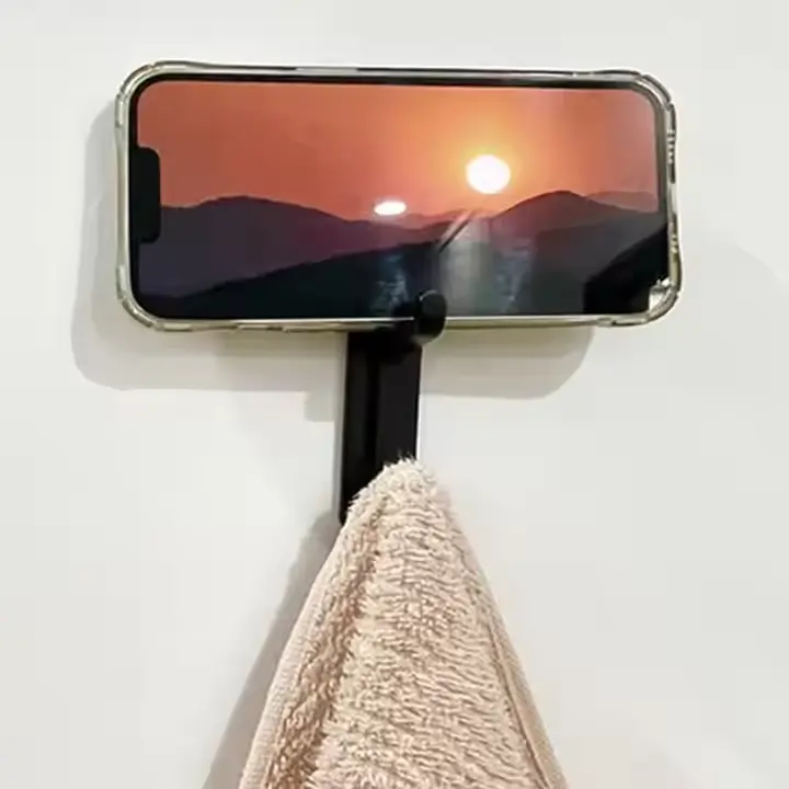 China Black wall hanger Shower kitchen Heavy duty towel hanger glue hook Manufacturer, Suppliers