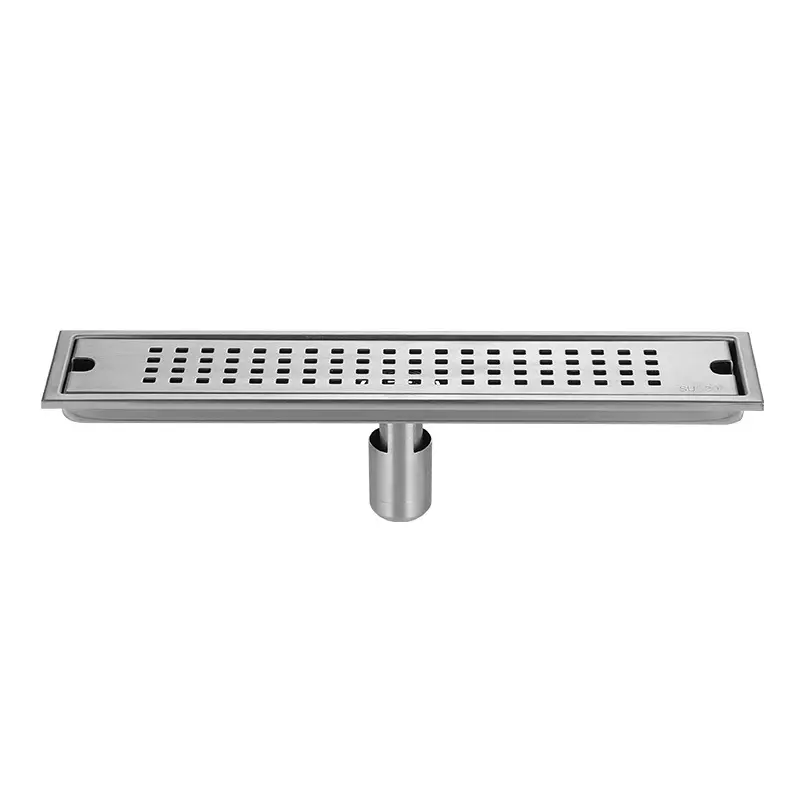 High-Quality Bathroom SUS304 shower rectangle floor drain cover anti odor stainless steel bathroom long floor drain Factories, Suppliers