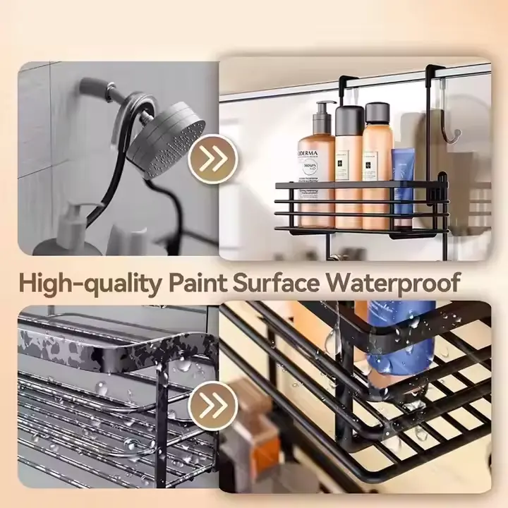 China Bathroom Kitchen Over The Door Hanging Stainless Steel Shower Caddy Factory, Suppliers