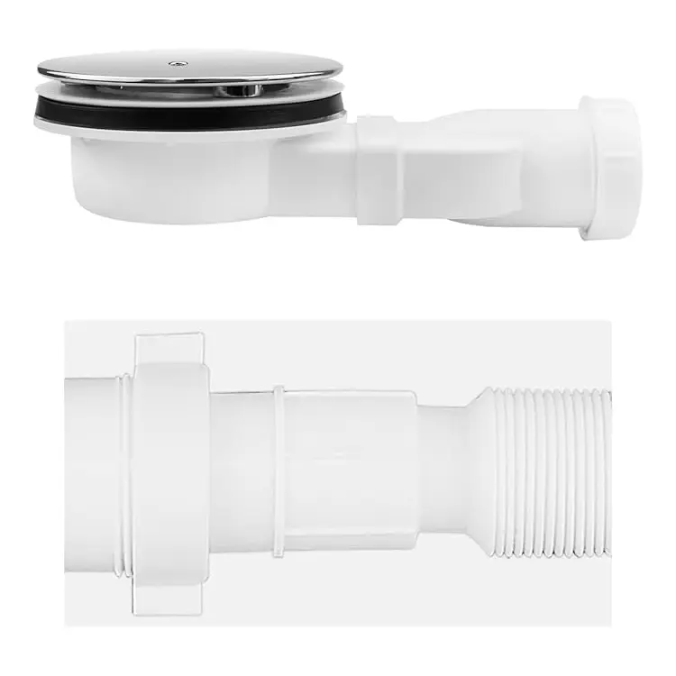 High-Quality PVC Compression Shower Drain with 4-1/4″ Round Grid Cover-1 Factories, Factory