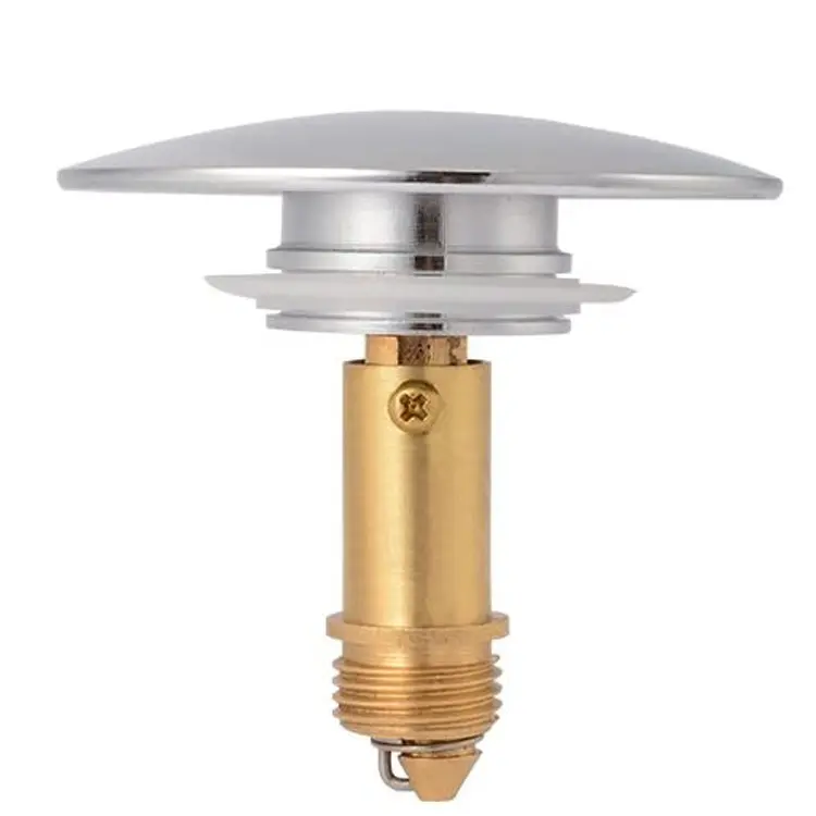 High-Quality Pop Up Click Spring Drain Fitting, Sliding Sink Plug, Pop Up Drain Valve For Kitchen, Bathroom, Sink, Bathtub, Solid Brass Chrome Plating, 40 mm, 66 mm Manufacturer, Factory