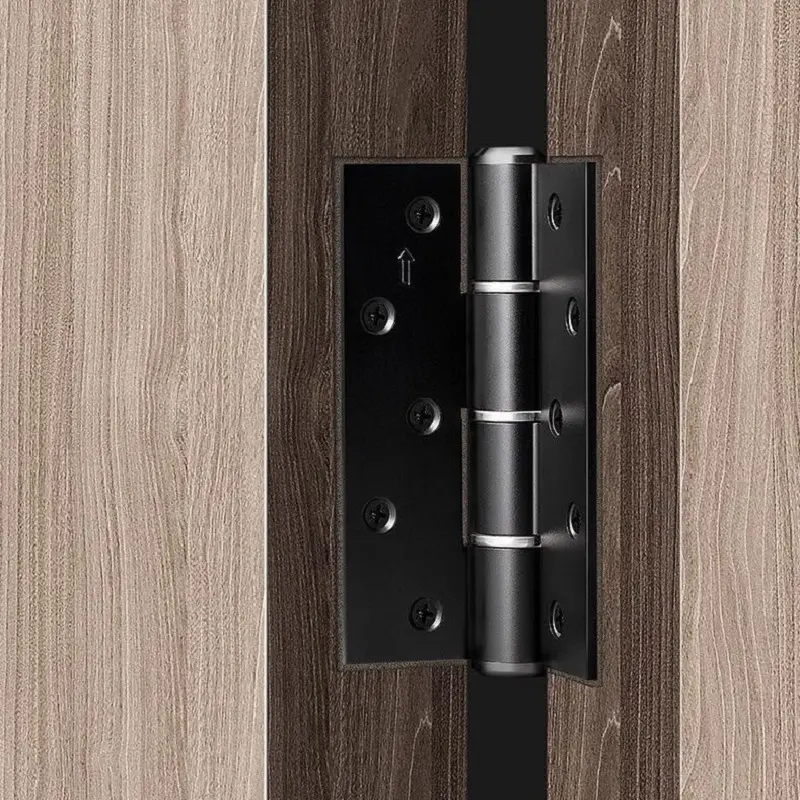 High-Quality Modern Design Black Automatic Door Closer with Hydraulic Buffer and Spring Rebound Hinge Self-Closing Hinge Manufacturer, Supplier