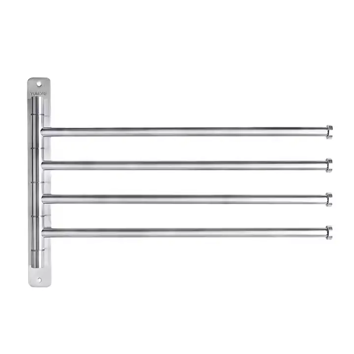 China Bathroom stainless steel rotary heating folding towel rack Factory, Supplier
