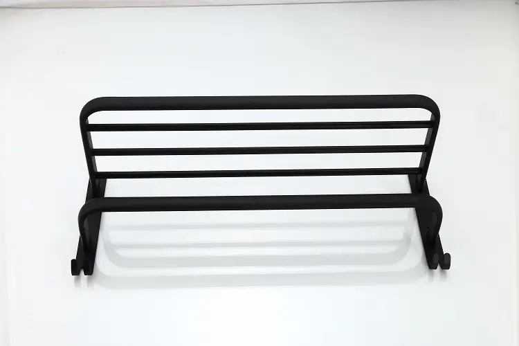 High-Quality Bathroom Black Towel Rack Perforated Storage Rack Toilet Towel Wall Mounted Foldable Rack Manufacturer, Suppliers
