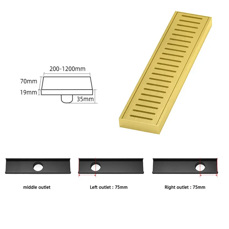Wholesale Bathroom Line floor drain ,Aluminum alloy long floor drain DIY Length floor drain Factory, Suppliers