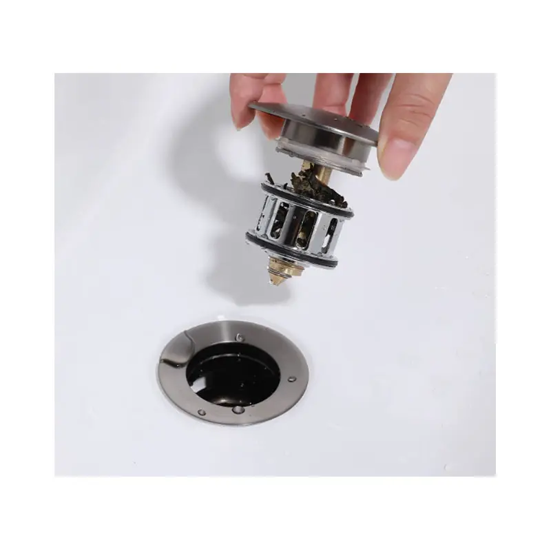 China Bathroom Sink Wash Basin Push Down Pop-Up Drain Filter Sink Stopper Factory, Suppliers