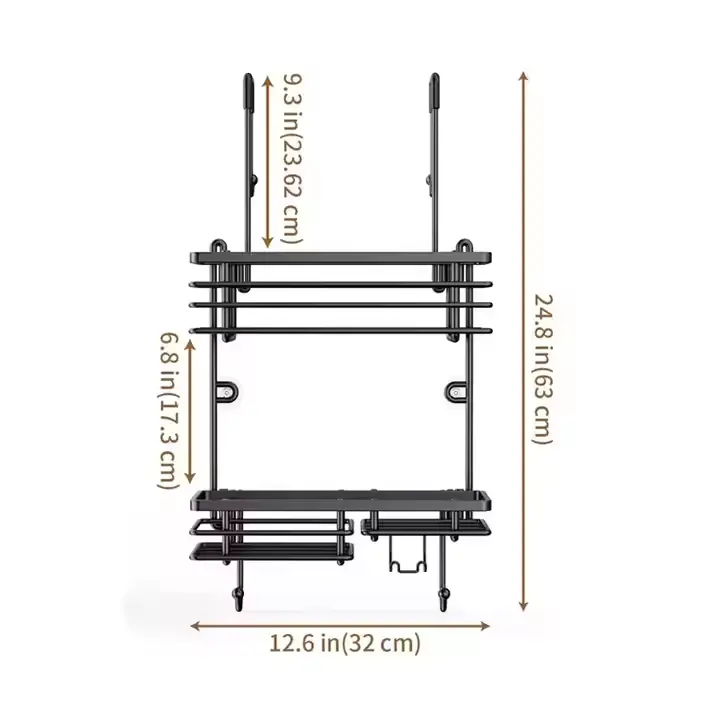 China Bathroom Kitchen Over The Door Hanging Stainless Steel Shower Caddy Factory, Suppliers