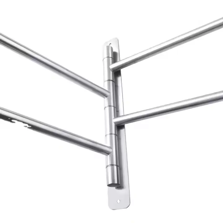China Bathroom stainless steel rotary heating folding towel rack Factory, Supplier