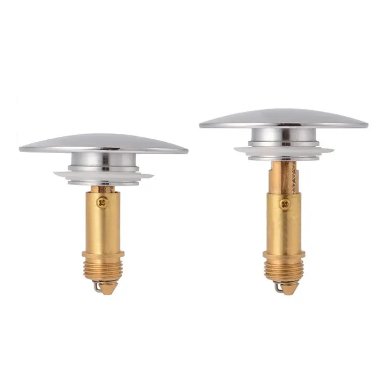 High-Quality Pop Up Click Spring Drain Fitting, Sliding Sink Plug, Pop Up Drain Valve For Kitchen, Bathroom, Sink, Bathtub, Solid Brass Chrome Plating, 40 mm, 66 mm Manufacturer, Factory