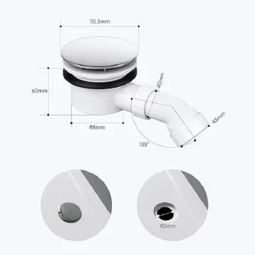 Bathroom accessories 115mm deodorant sink drain
