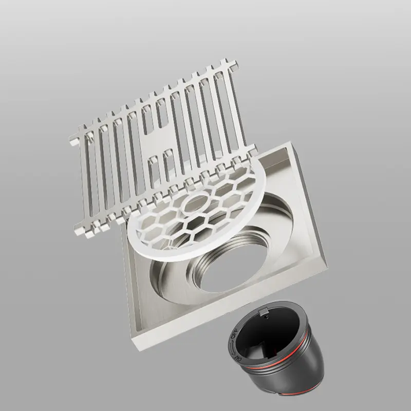 Wholesale Toilet brass thickened deodorant invisible washing machine floor drain Manufacturer, Factories