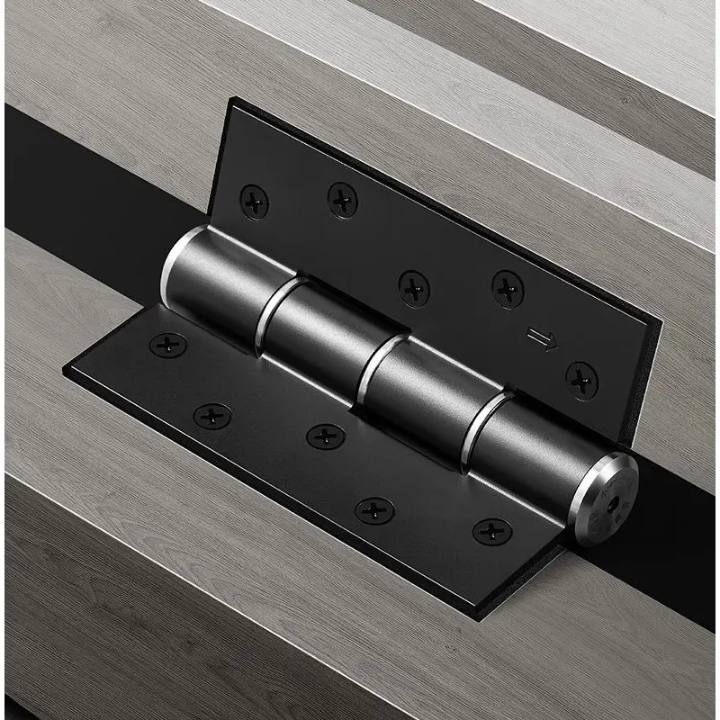 High-Quality Modern Design Black Automatic Door Closer with Hydraulic Buffer and Spring Rebound Hinge Self-Closing Hinge Manufacturer, Supplier
